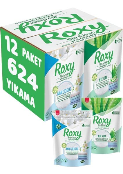 Dalan Roxy Bio Clean Sabun Tozu Karma Set 9.6+9.6kg=19.2kg Bahar Çiçekleri+Aloe Vera (624