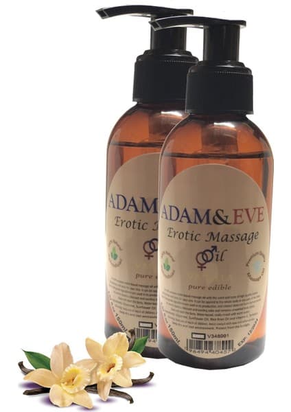 Adam & Eve Vanılla Massage Oil 2 Adet Vanilya Aromalı Vücut Masaj