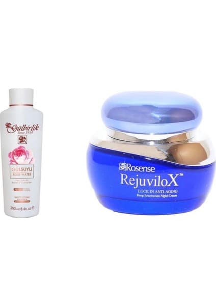 Rosense Rejuvilox Gece Jel Krem + Gülbirlik Gül