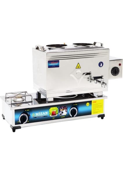 Mizan 25 Lik Lpg Tüplü + Elektrikli 20 Litre 2 Demlikli Çay Kazanı