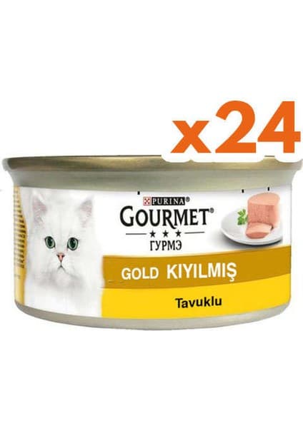 Purina Gourmet Gold Kıyılmış Tavuklu Konserve Kedi Maması 85 gr - (24