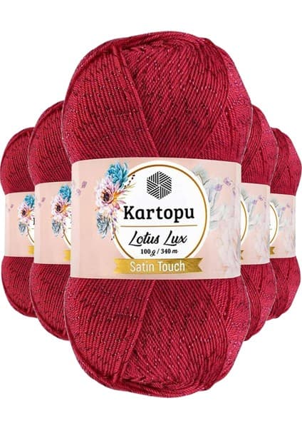 Kartopu 5 Adet Lotus Lux Bikini Büstiyer Bluz Simli Örgü Ipi K141