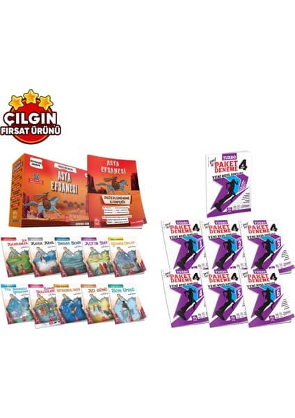4. Sınıf Asya Efsanesi 10'lu Hikaye Serisi + Turbo Paket