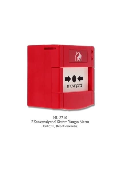 Mavili ML-2710 Maxlogic Konvansiyonel Yangın Alarm Butonu,