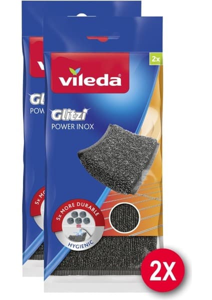 Vileda 2'li Glitzi Power Inox 2'li