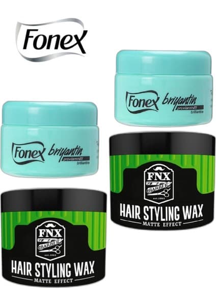 Fonex Fnx Barber Matte Effect Wax 150 Ml & Briyantin 150 Ml Fiyatı