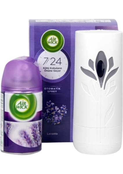 Air Wick Oda Kokusu Otomatik Sprey Makine + Yedek 250 ml Lavanta 70 Güne Kadar