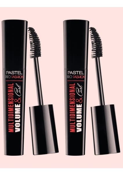 Pastel Profashion Maskara 2 Adet Hacim ve Kıvrım Sağlayan Dermatolojik Olarak