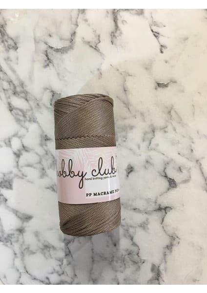 Hobby Club Premium 200 gr 5 Adet Polyester Makrome Ipi (Koyu Vizon) Supla Ip ve Çanta