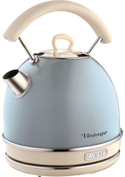 Ariete Vintage Kettle 1,7 Litre Mavi Renkli Çelik Malzeme ile Güçlü 2000 W