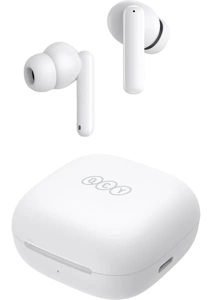 Qcy T13 ANC 4 Mikrofon Bluetooth 5.3 Kablosuz Kulaklık Beyaz Aktif Gürültü Engelleme