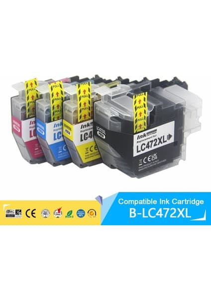 Xplus Brother MFC-J3540DW LC472XL 4 Renk Yüksek Kapasiteli Muadil Kartuş Seti Siyah 3000 Sayfa