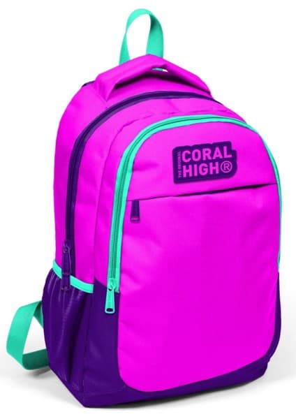 Coral High Pembe Mor Kız Çocuk USB Çıkışlı Ilkokul ve Ortaokul Sırt