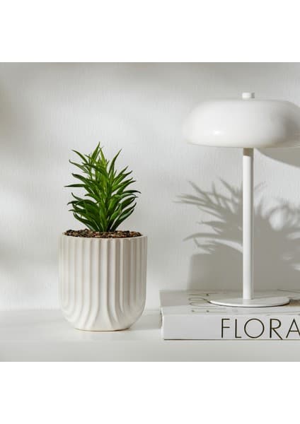 Karaca Home Serena Saksılı Yapay Bitki Beyaz 12X12X18