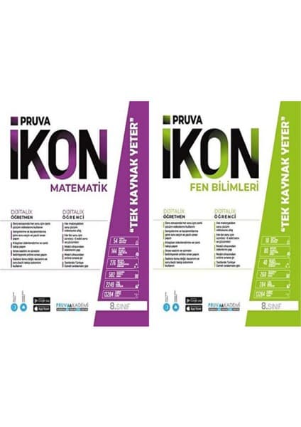 Pruva Akademi 8. Sınıf Matematik - Fen Bilimleri Defter Seti 2023 2