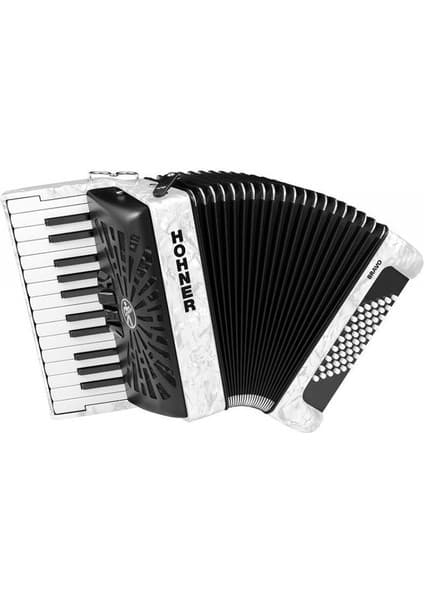 Hohner A16512 Bravo II 48 Akordiyon (White