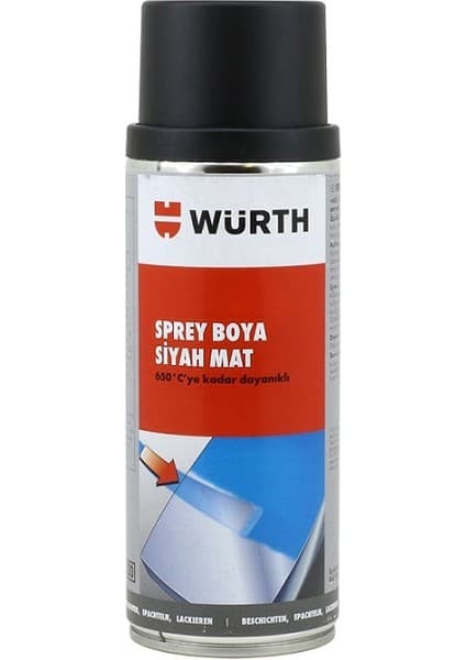 Wrt Mat Siyah 650 Derece Isıya Dayanıklı Eksoz ve Soba