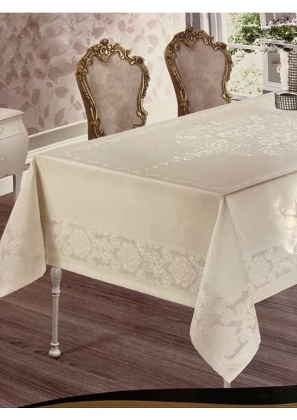 Jumbo Home Jumbo Dertsiz Pano Krem Masa Örtüsü Masaörtüsü Silinebilir Kir Leke Tutmaz Sıvı