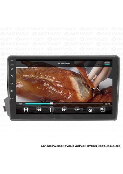 Myway Ssangyong Actyon Android 12 Multimedya Carplay 4gb RAM+64GB HDD Navigasyon