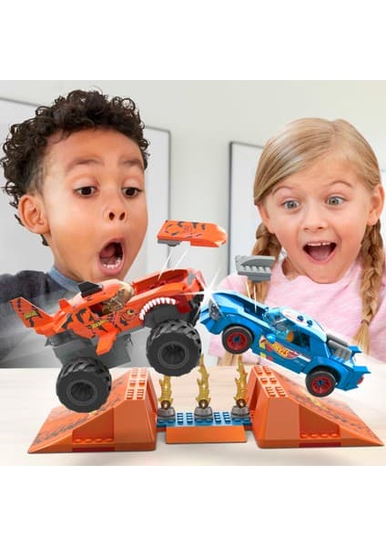 MEGA Hot Wheels Smash N Crash Tiger Shark Çarpışma Seti, 5 yaş ve üzeri,