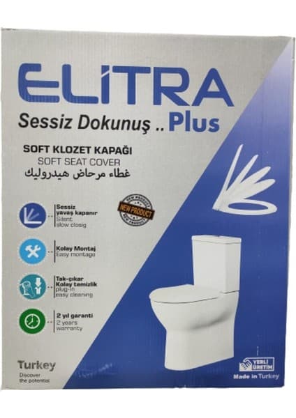 Elitra Amortisörlü Yavaş Kapanır Klozet Kapağı