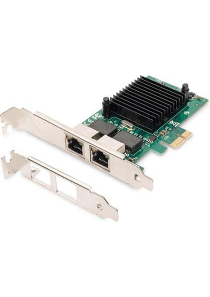 Assmann Digitus Gigabit Ethernet Pcı Express Card, 2-Port 32-Bit, Low Pro