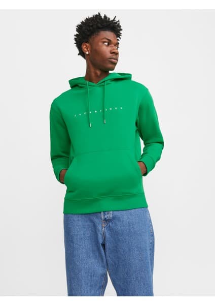 Jack & Jones Kabartma Baskili Kapüsonlu Sweatshirt -