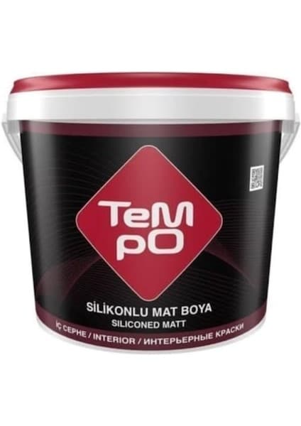 Tempo Silikonlu Mat Plastik Iç Cephe Duvar Boyası 10 kg Şeker