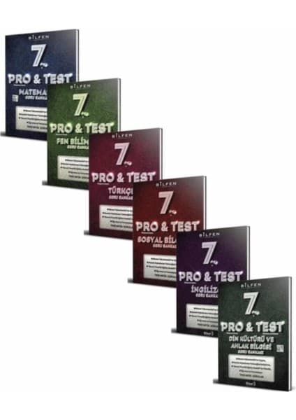Bilfen Yayınları 7 Sınıf Matematik Fen Türkçe Sosyal Din Ingilizce Pro Test Soru Bankası