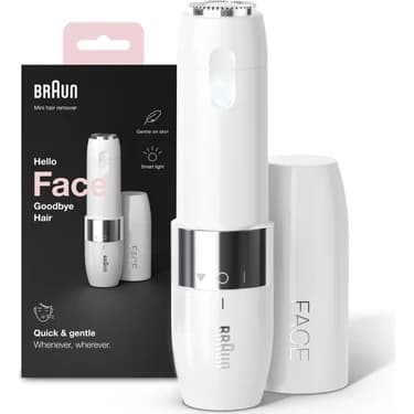 Braun Face FS1000 Mini Tüy Dökücü Kadın, Elektrikli Yüz Tüy Alma, Hızlı ve Kolay, Bıyık,