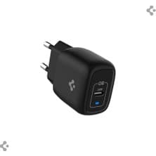 Spigen 20W USB-C Mini Hızlı Şarj Aleti/Şarj Isısını Düşürür GaN Destekli Akım Korumalı Güç Adaptörü iPhone & Android & iPad Type-C Black - ACH02070