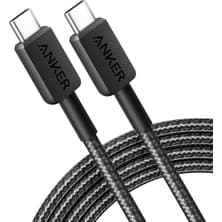 Anker 322 Usb-C To Usb-C 1.8m Şarj/data Kablosu - Siyah - 60W Güç Destekli - A81F6 (Anker Türkiye Garantili)