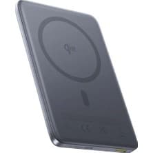 Baseus PicoGo AM41 Ultra-Slim Qi2 Magsafe Super Hızlı Power Bank10000mah 27W Uzay Grisi (USB-C to USB-C Cable 30cm  kablo içinde)
