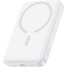 Baseus Enerfill FM11 Ultra-Mini Magnetic Super Hızlı Power Bank Type-C Çıkışlı 10000MAH 22.5W Beyaz (Içinde Type-C Den Type C Ye Şarj Kablosu Mevcut)