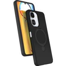 M.TK Moveteck Xiaomi Redmi 13C Kılıf Magsafe Halkalı Extra Standlı Içi Kadife Yumuşak Renkli Silikon Samara Kapak