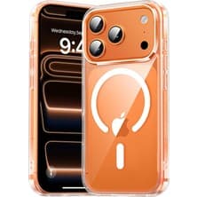 iPhone 17 Pro Max Kılıf Magsafe Wireless Kablosuz Şarj Destekli Sert Silikon Manyetik Şeffaf Kapak