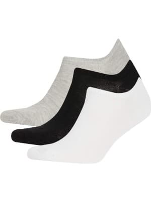 DeFacto Erkek Görünmez 3'lü Pamuklu Sneaker Çorap K4595AZNS