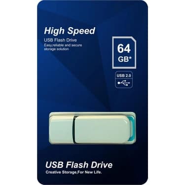 Elba 64Gb Plastik Beyaz-Mavi 2.0 Usb Flash