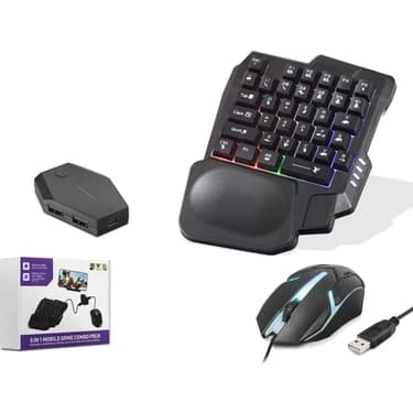 Belirtilmemiş Nodar Nd762 Mobil Oyun Klavye Mouse Dönüştürücü Seti Rgb