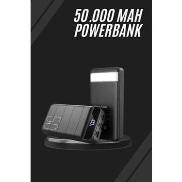 Astraltech Taşınabilir Powerbank 50.000 Mah 4 Girişli Hızlı Şarj LED Göstergeli Fenerli