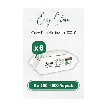 Mey İthalat Sleepy Easy Clean Yüzey Temizlik Havlusu 100 x 6 Adet (600