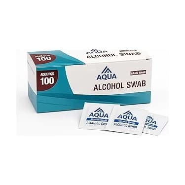Mey İthalat Aqua Alkollü Islak Mendil 100 Adet Paket Steril Temizlik Mendili, Alkollu