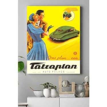 Mey İthalat Postermanya (PSTER18402) Vintage Araba Kanvas Tablo 30 x
