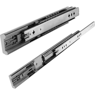 Mey İthalat (1 Çift) Frenli Teleskopik Çekmece Rayı Bilyalı Dolap Çekmecesi Ray Metal En 4.3 cm
