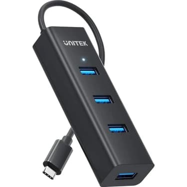 Mey İthalat Unitek Type-C To 4 Port USB 3.0 Hub + Type-C Power 5 Gbps