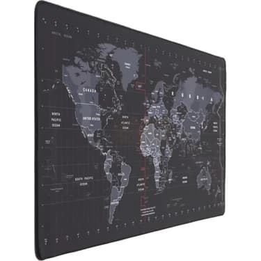 Mey İthalat Zerfa Dünya Haritası Ekstra Büyük Genişletilmiş Kaymaz Kauçuk Oyun Mouse Pad & Klavye