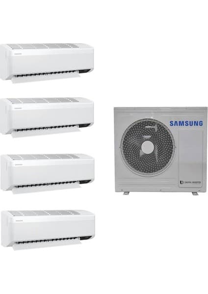Samsung Wind Free (AJ100TXJ5KH/EA) 9+12+12+18 BTU 10 Kw Dış Ünite A+++ 18000 BTU 1+4 Sistem Multi