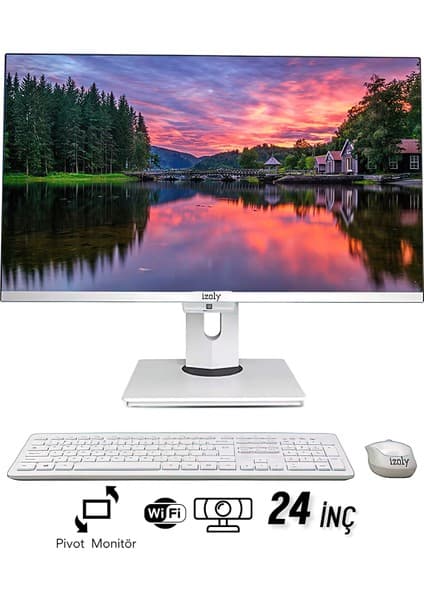 İzoly P501 İ5-10400 8gb 256GB 24" Fhd Webcam Pivot All In One
