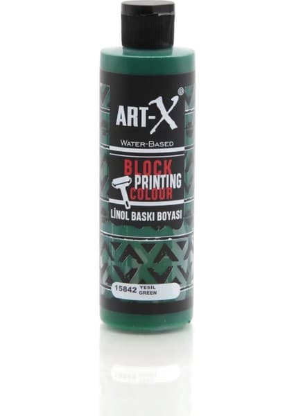 Art - X Art-X Su Bazlı Linol Baskı Boyası 240 ml Yeşil