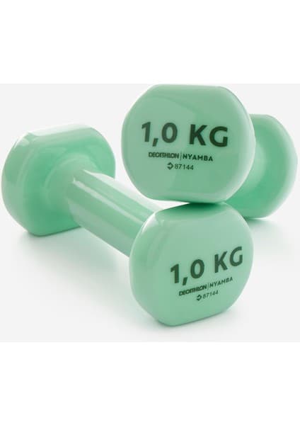 Domyos 1 kg Demir Dambıl - 2 Adet - Yeşil - Fitness Hafif